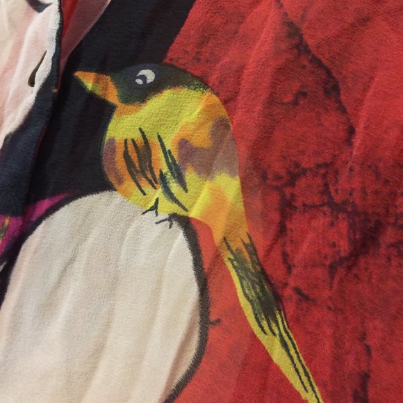 Chico's Design Women's Silk Blouse Sheer - Picture 2 of 10